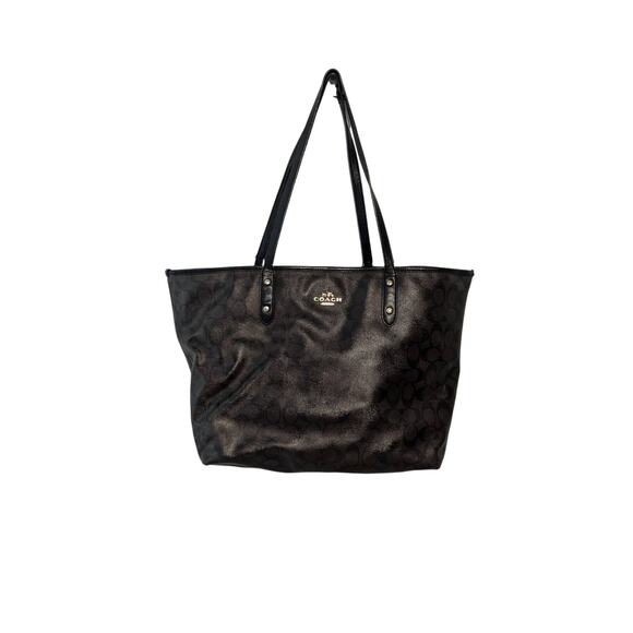 Vintage Brown Coach Large Tote Shoulderbag - Picture 2 of 14